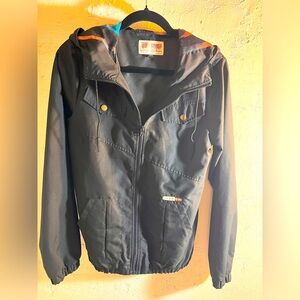 Volcom Black Utility Jacket with Colorful Accents